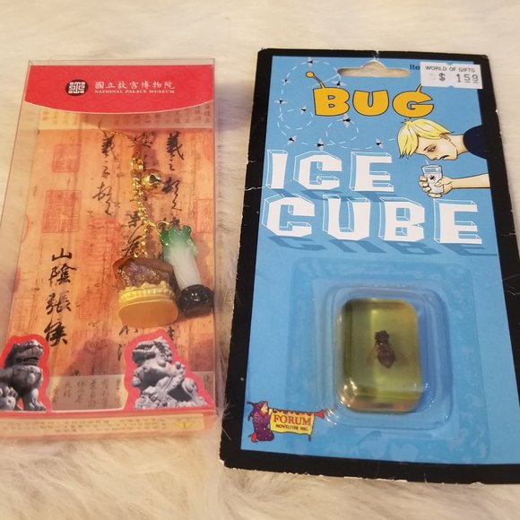 Other - 2 Vintage Novelty Items Bug Ice Cube & Necklace